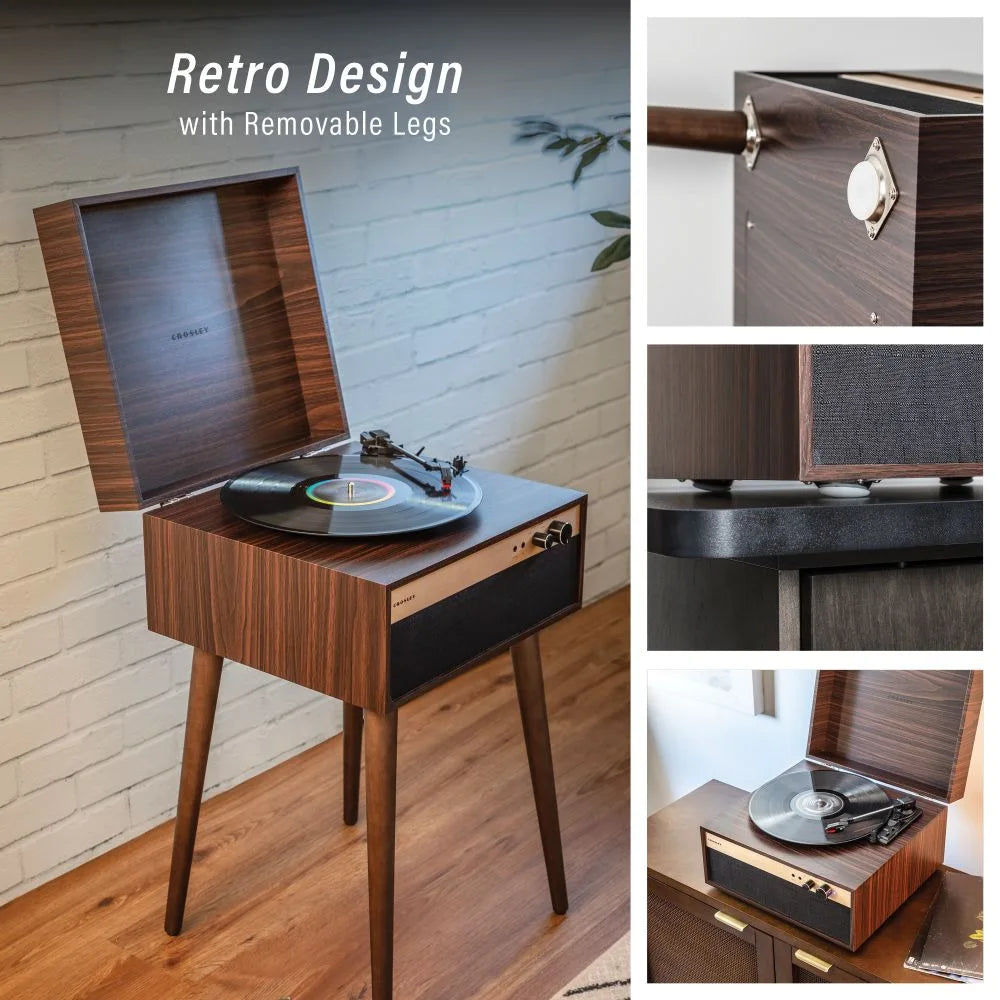 Crosley Jasper retro platespiller, Valnøtt