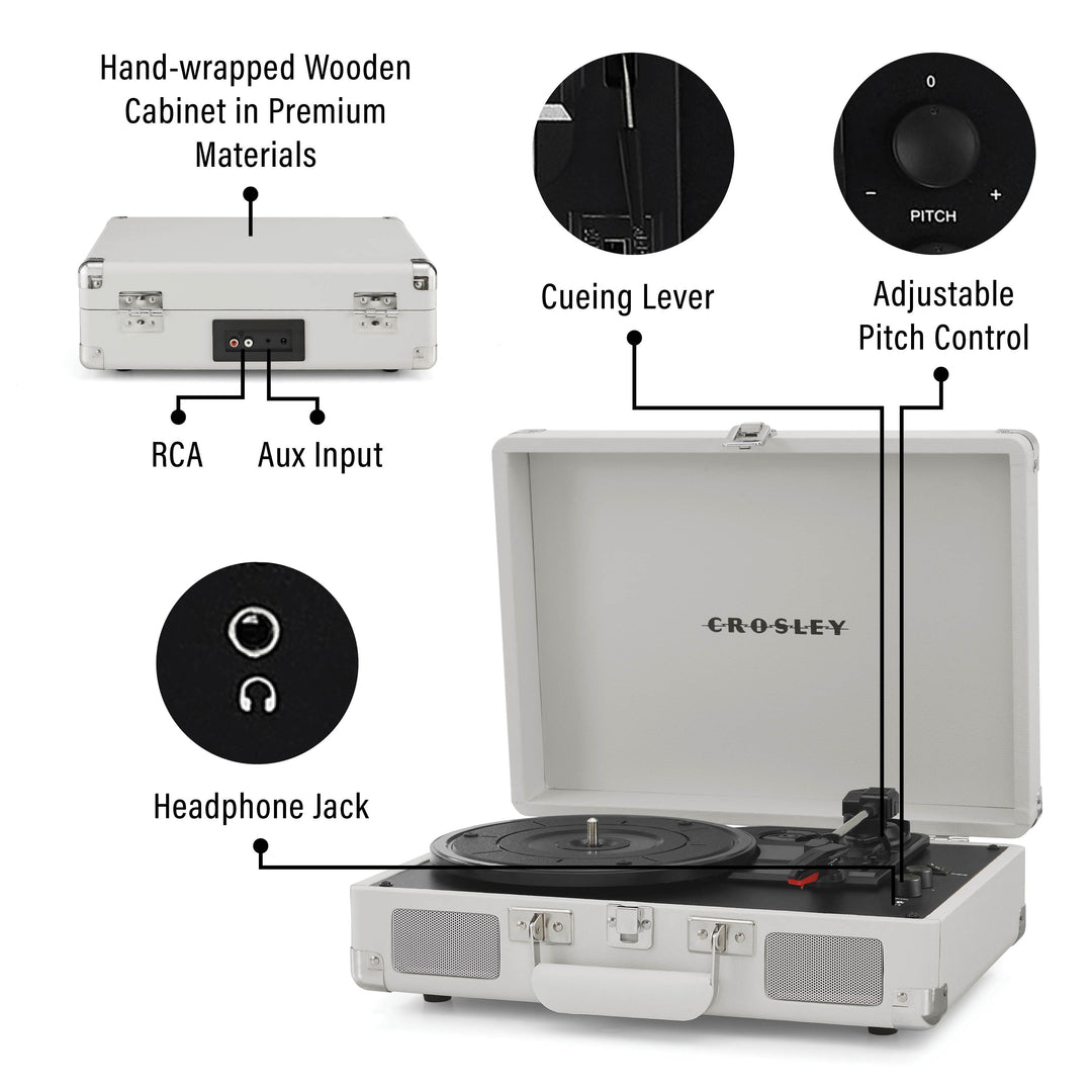 Crosley Cruiser Plus platespiller toveis Bluetooth (svart)