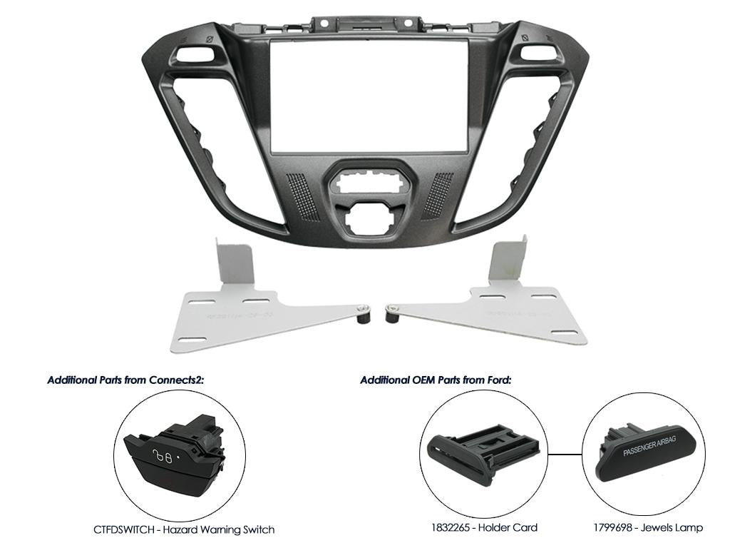 CT23FD39 2-DIN ramme for Ford Transit Custom 2012-