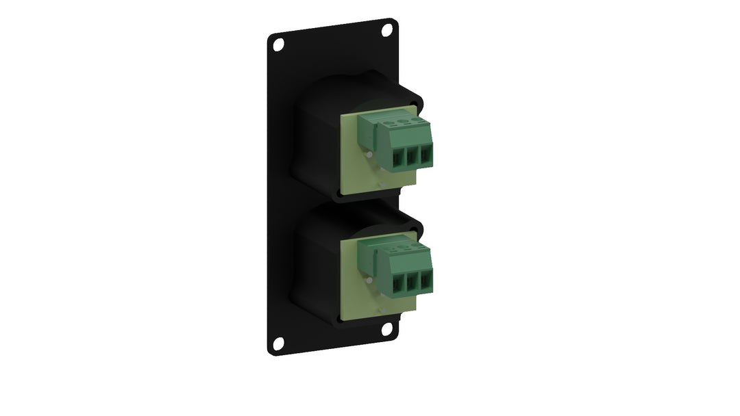 Caymon CASY126 1 plass, plate 2 x XLR han > 3-pin