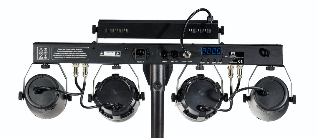 Marconi Castor Party Lyspakke (vask, strobe, UV, ball)