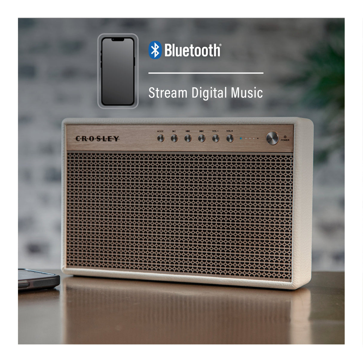 Crosley Montero Bluetooth høyttaler (hvit)