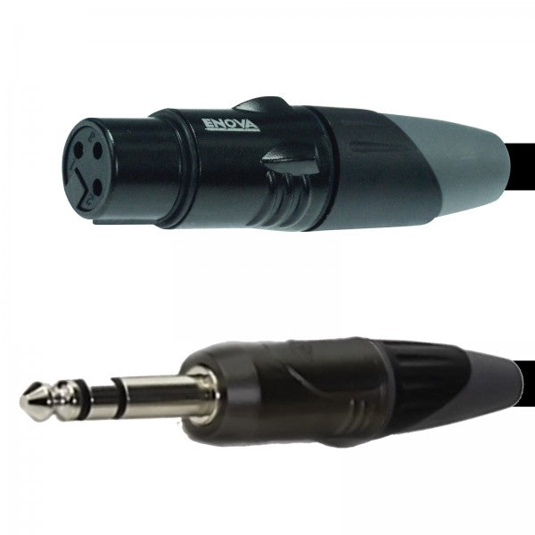 Enova mikrofonkabel XLR hunn til stereo jack 2 meter