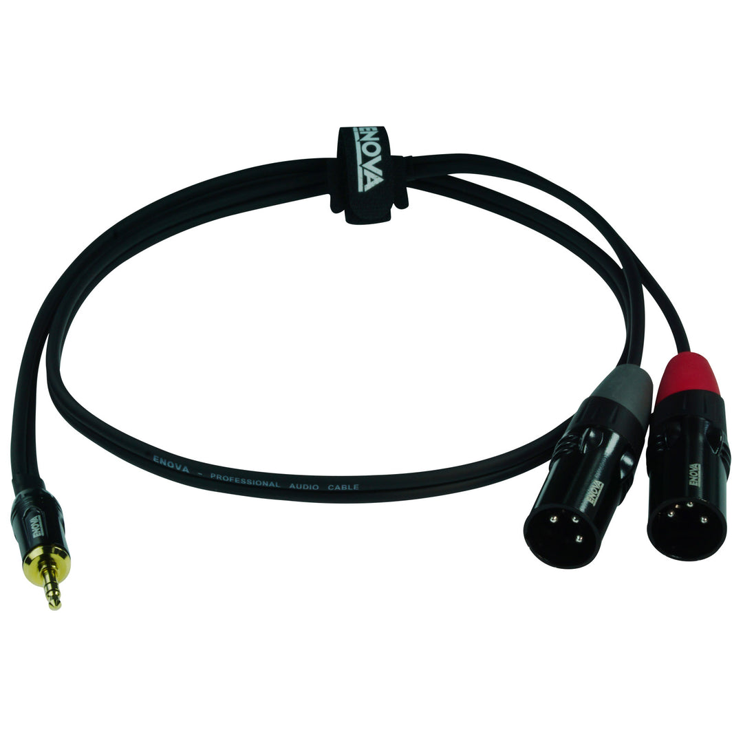 Enova adapterkabel MiniJack > 2 x XLR hann, 1 meter