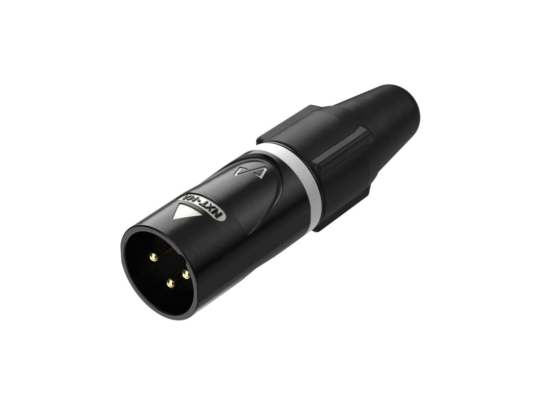 Enova Nxt XLR 3-pin han kabelstikk sort med guld kontakter