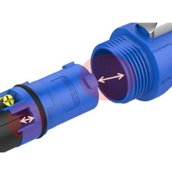 Enova Power input kabel stik, Blå