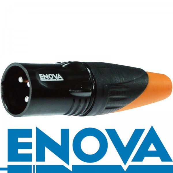 Enova 3-Pin XLR hannkabelkontakt, svart IP67 utendørs