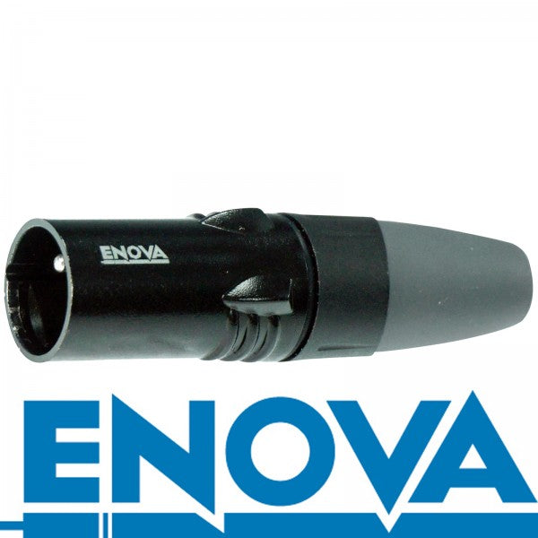 Enova 3-Pin XLR hannkabelplugg, svart