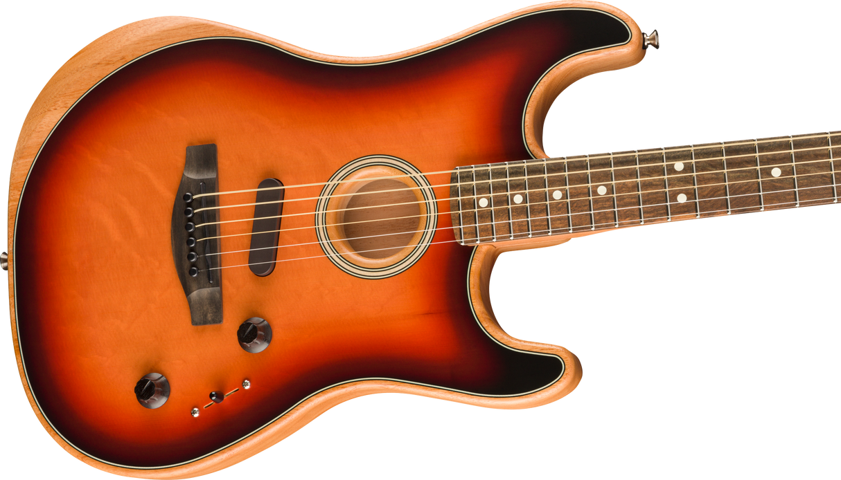 Fender American Acoustasonic Stratocaster elektrisk gitar (3-farget Sunburst )