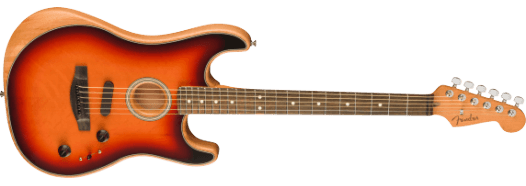 Fender American Acoustasonic Stratocaster elektrisk gitar (3-farget Sunburst )