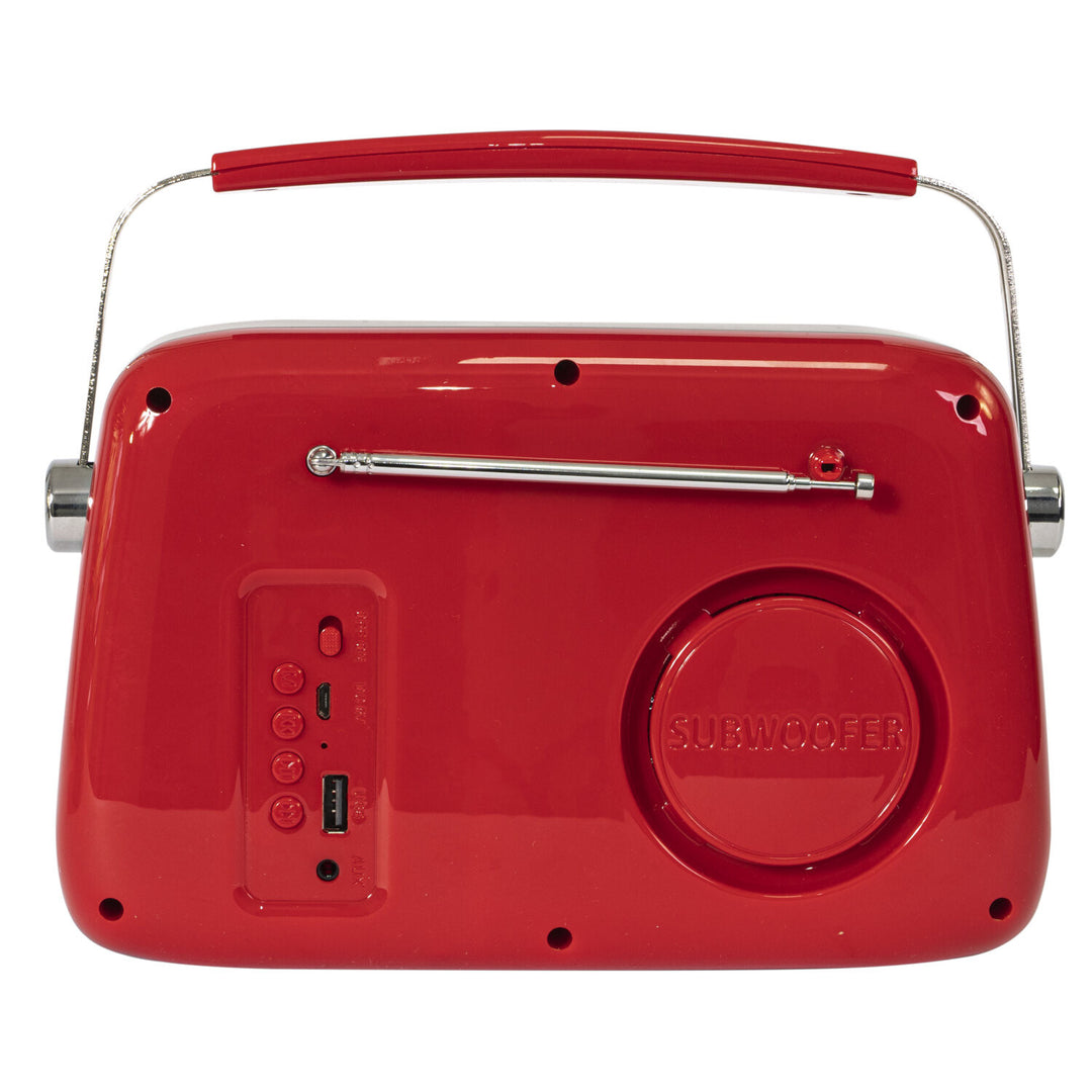 Madison Retro Radio med Bluetooth og FM (rød)