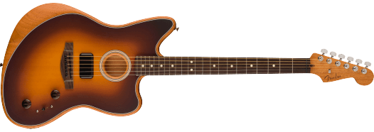 Fender Acoustasonic Player Jazzmaster elektrisk gitar (2-farget Sunburst )