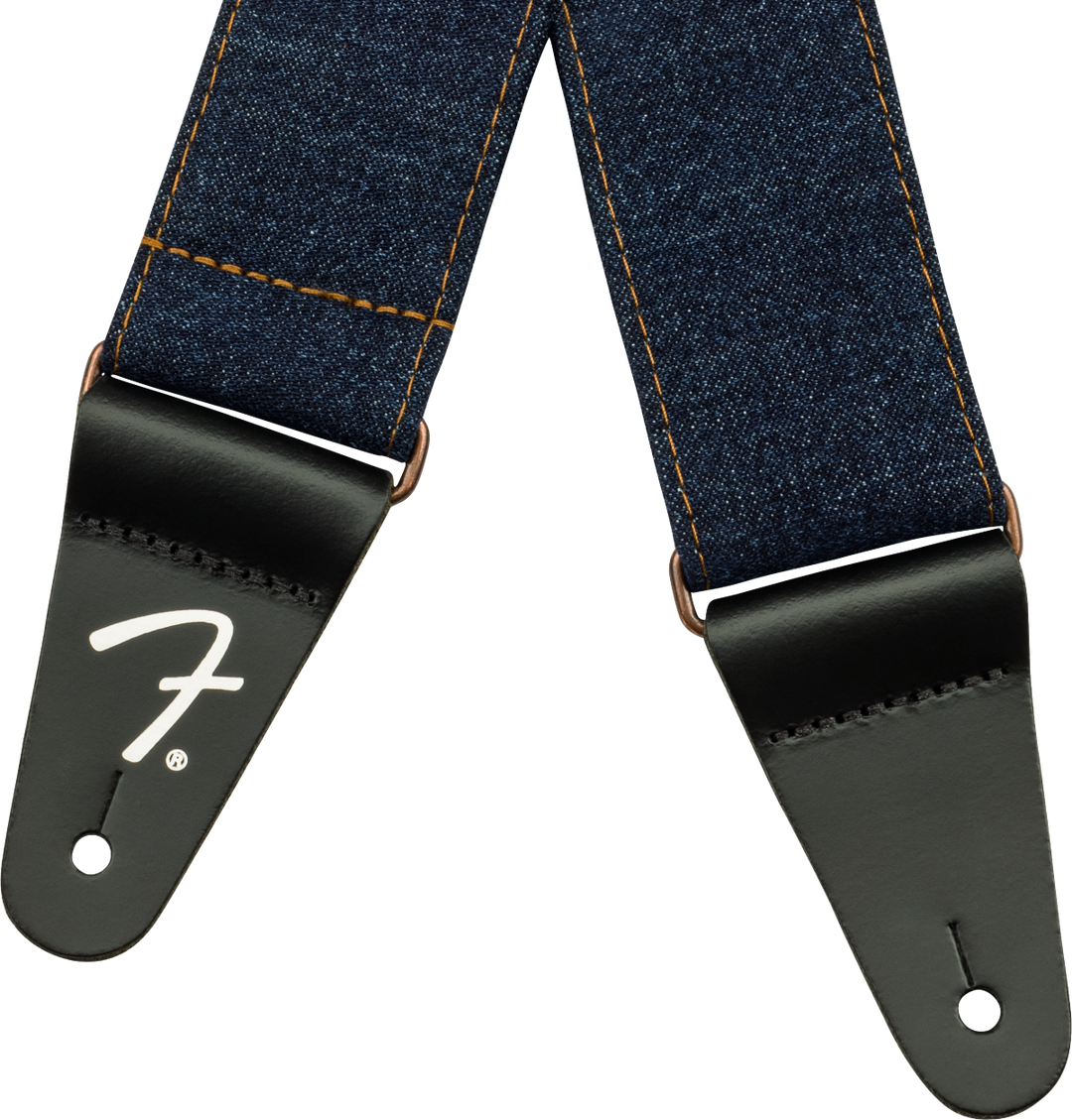 Fender x Wrangler Denim gitarstropp (Mørk Indigo, 2")