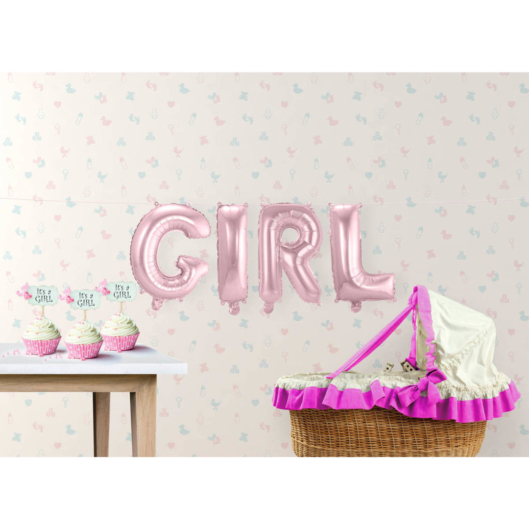 Folieballong Baby "Girl" (rosa)