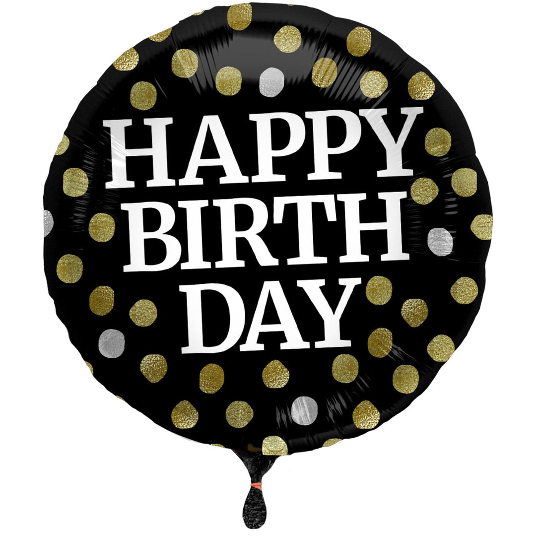 Folieballong 'Happy Birthday' ( Gloss , 45 cm)