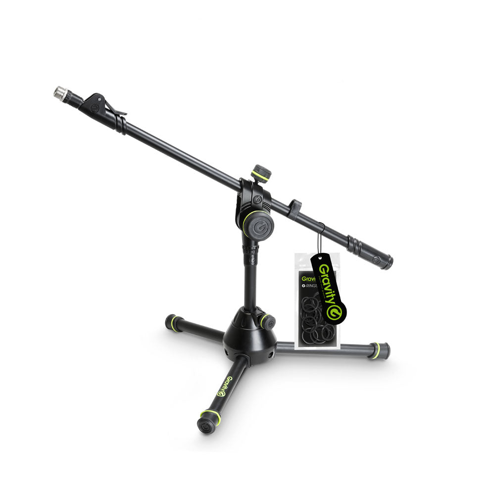 Gravity MS 3122 HDB - Kort kraftig mikrofonstativ for hard bruk med sammenleggbar trefot