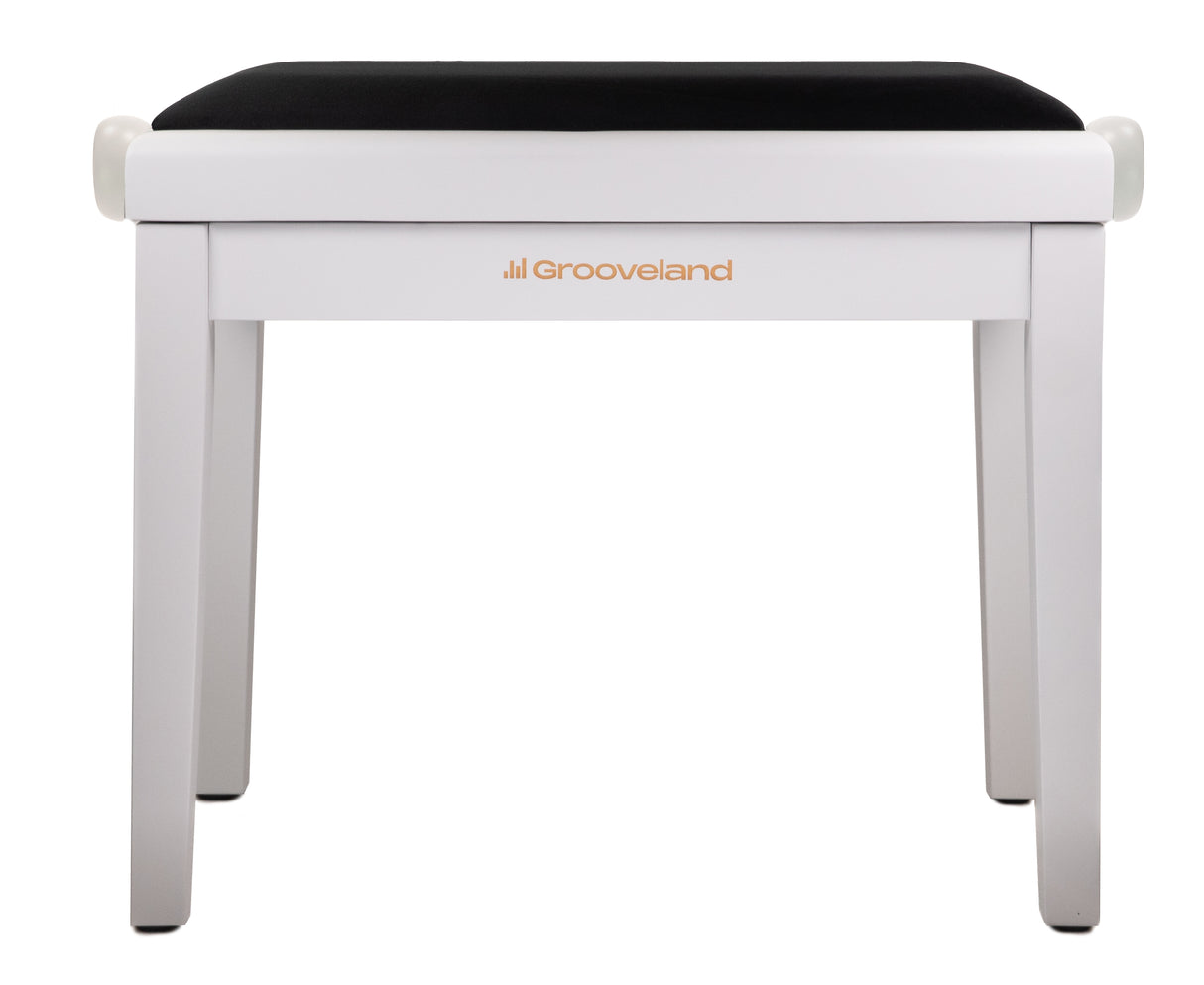 Grooveland KB200 Pianokrakk (Matt Hvit, Svart Sete)