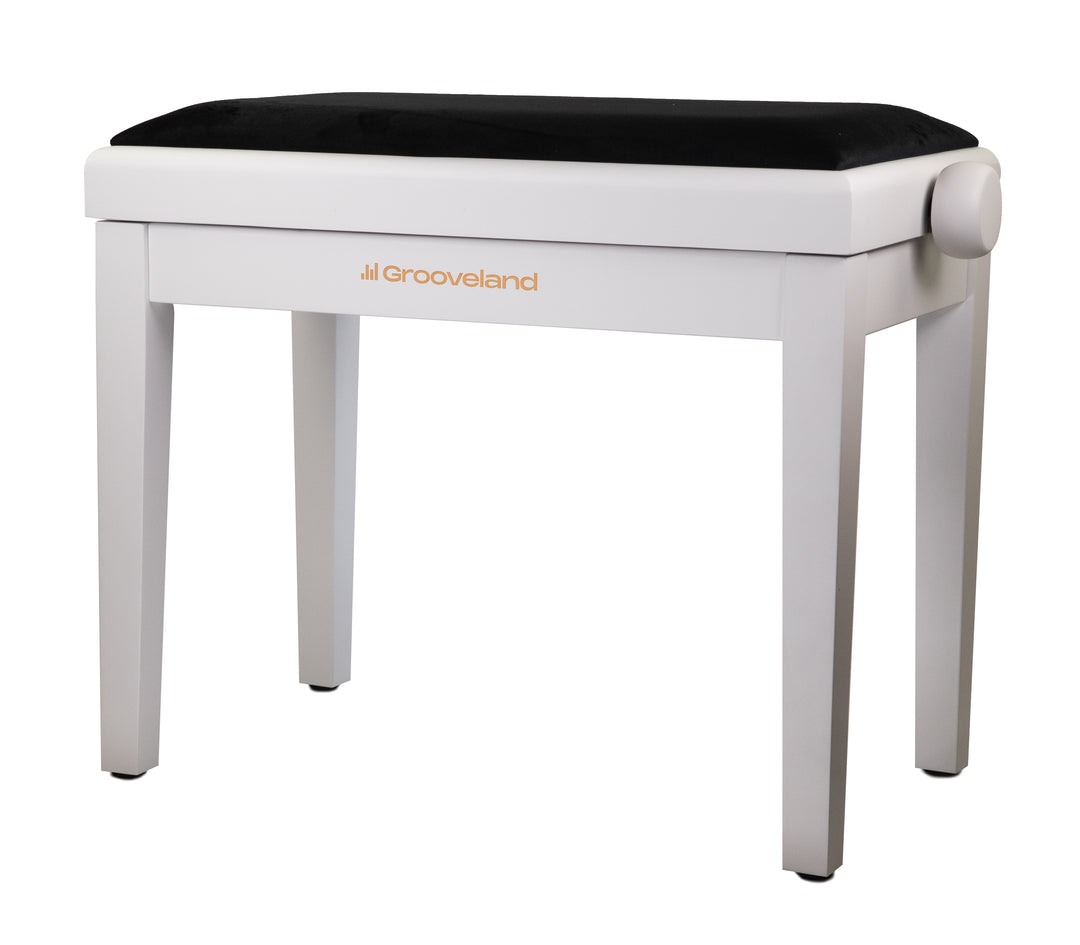 Grooveland KB200 Pianokrakk (Matt Hvit, Svart Sete)