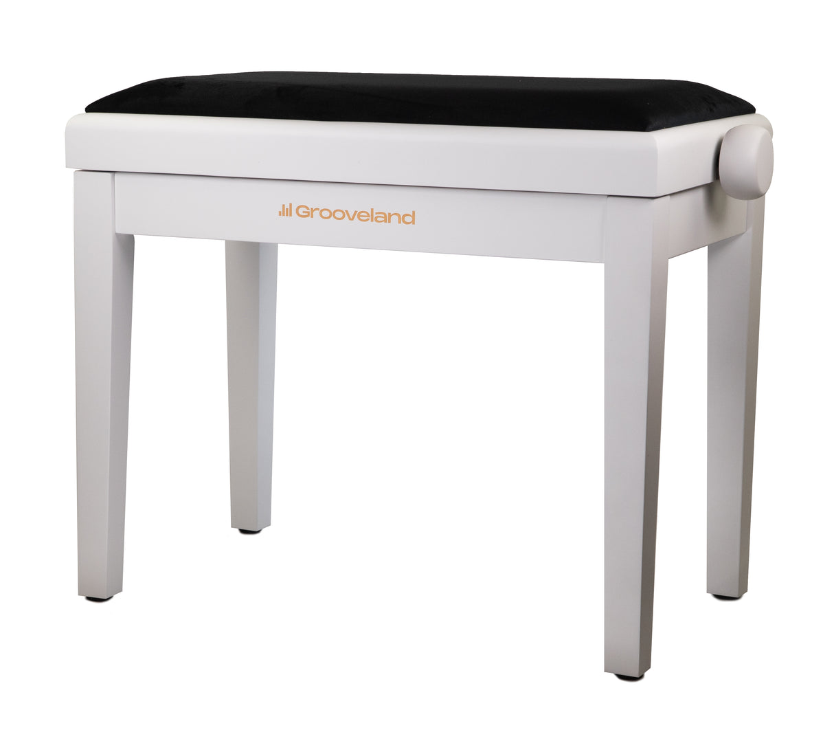 Grooveland KB200 Pianokrakk (Matt Hvit, Svart Sete)