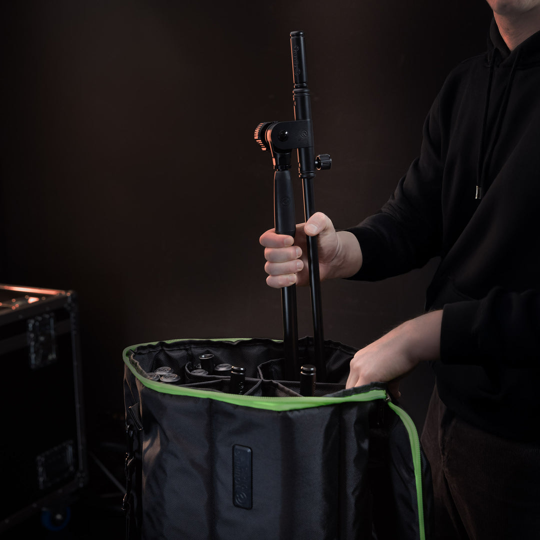 Gravity TBG MS 6 B - Touring transportveske for opptil seks mikrofonStativ, med hjul