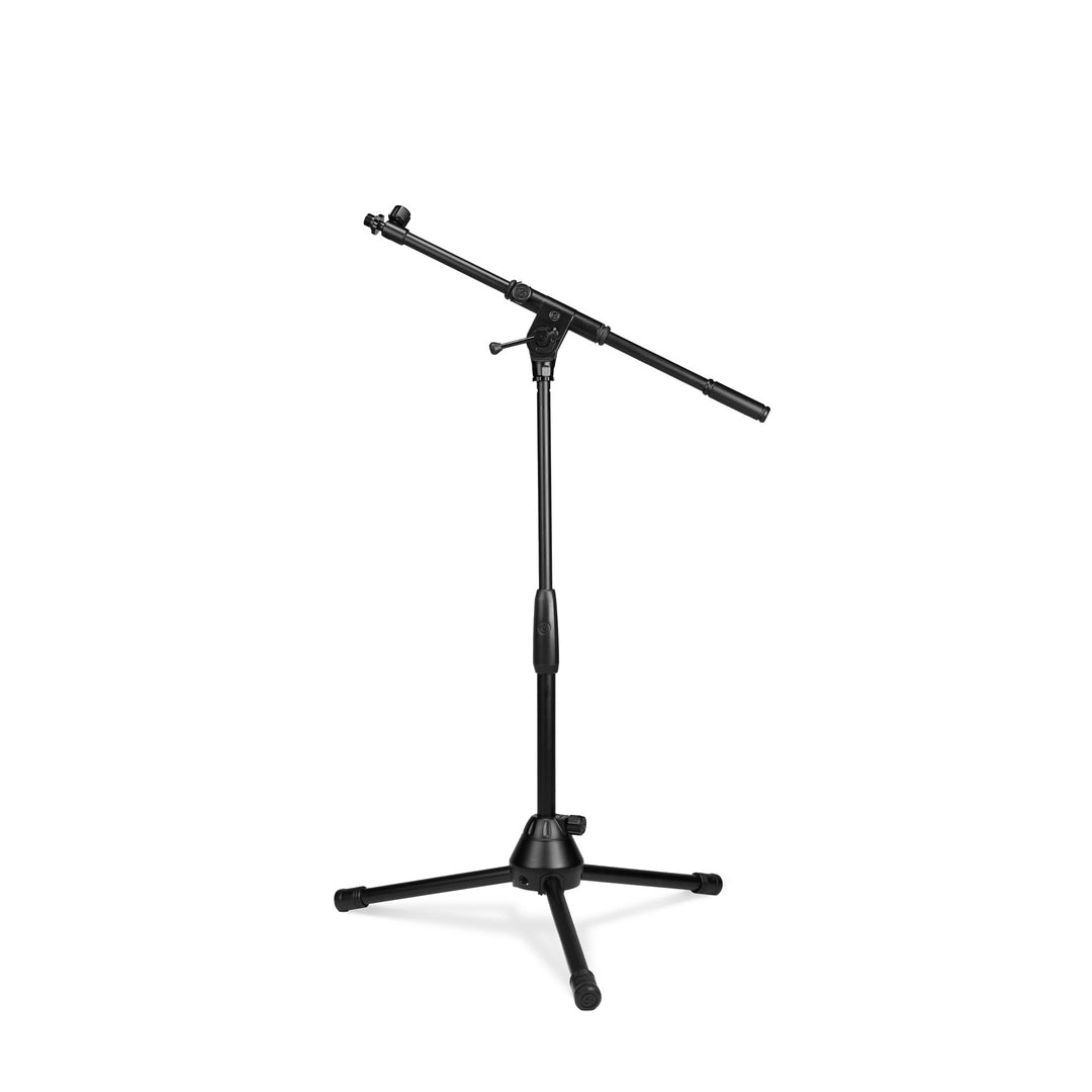 Gravity TMS 4232 B - Touring Series kort mikrofonStativ med sammenleggbar trefotsfot og 2-punkts justerbar teleskopboom, svart
