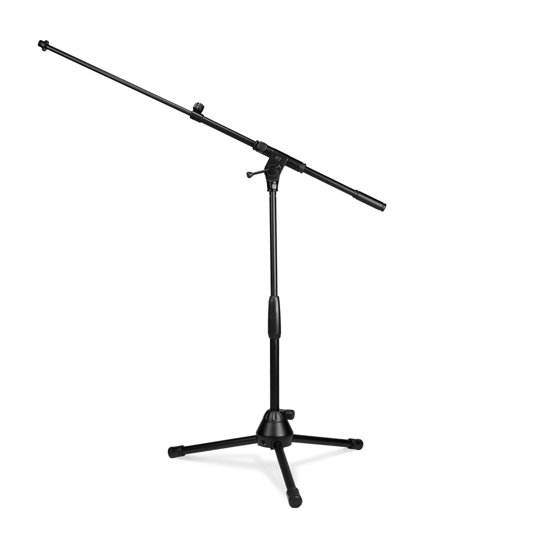 Gravity TMS 4232 B - Touring Series kort mikrofonStativ med sammenleggbar trefotsfot og 2-punkts justerbar teleskopboom, svart
