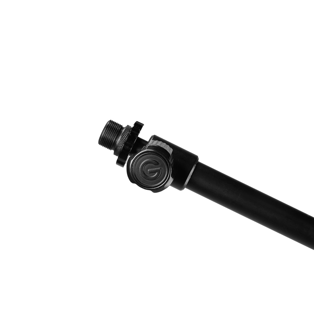 Gravity TMS 4232 B - Touring Series kort mikrofonStativ med sammenleggbar trefotsfot og 2-punkts justerbar teleskopboom, svart