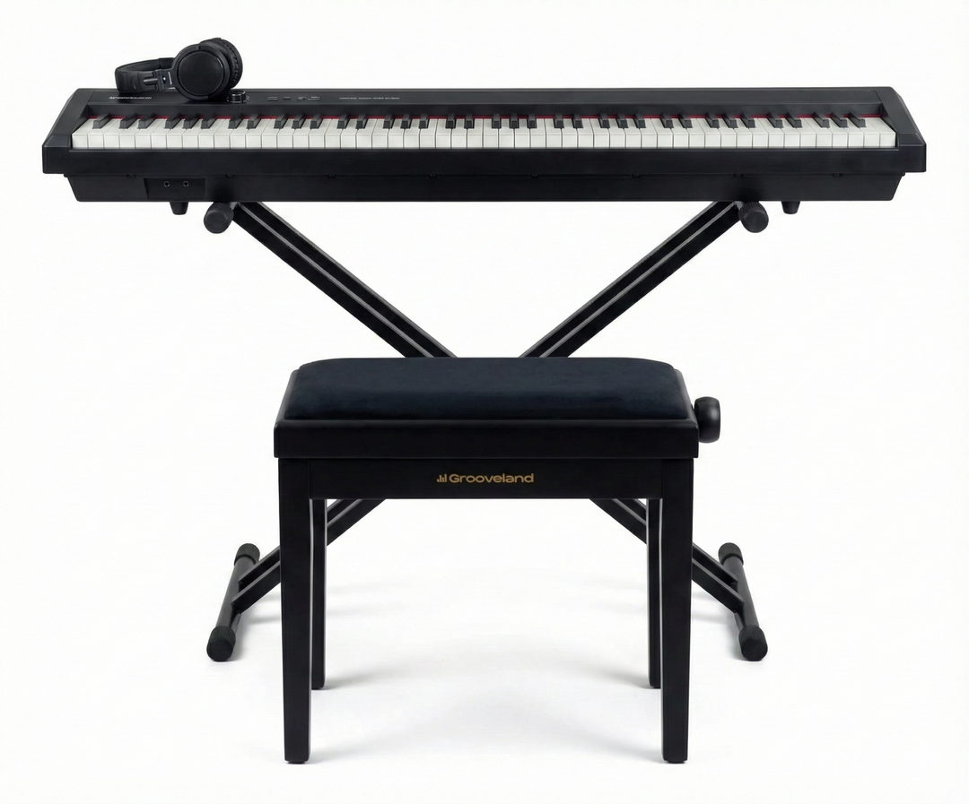 Grooveland P450 Elpiano (Svart) – Komplett pakke