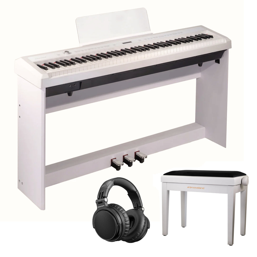 Grooveland P22 Komplett pianopakke (Hvit)