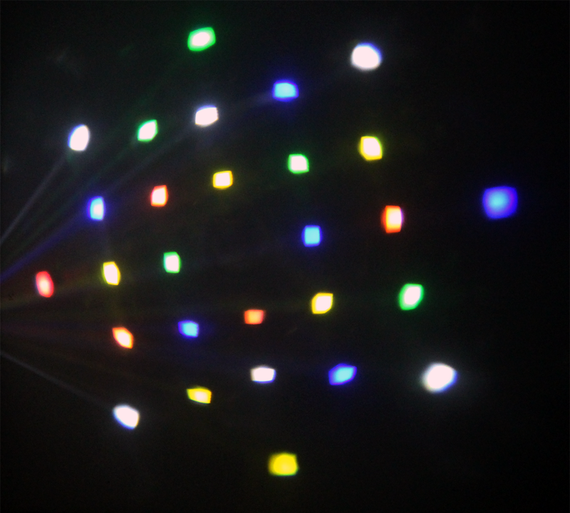 Ibiza 2-i-1 Discolys hvit LED