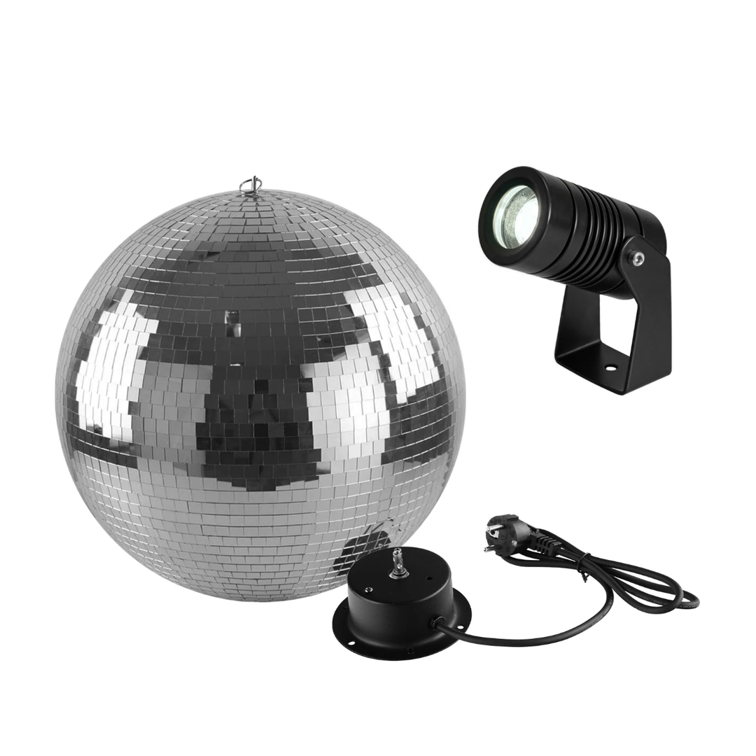 Speilkulesett med motor og spot (20cm)