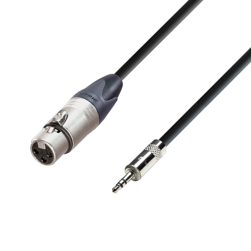 Adam Hall Cables 5 STAR MYF 0300 - Balansert kabel | Neutrik® XLR hunn x Rean® minijack TRS | 3 m