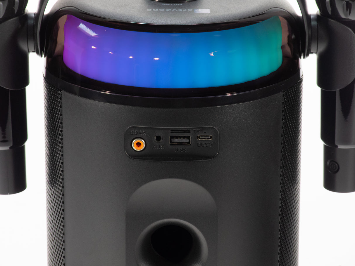 PartyZone Karaoke Set med 2 Mikrofoner (Svart)