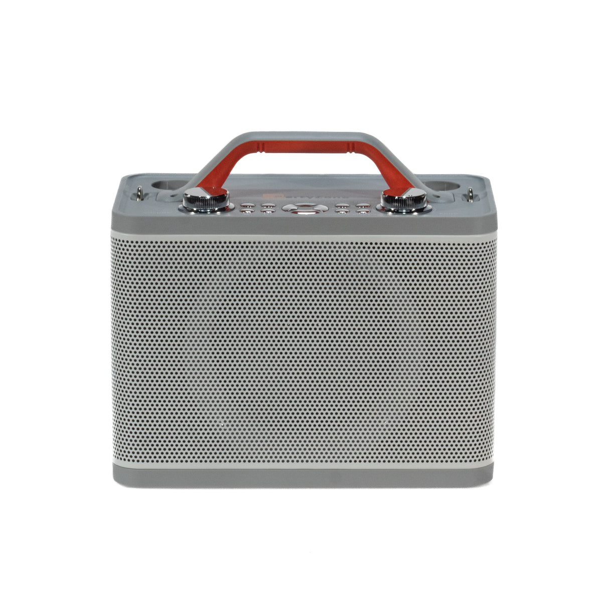 Karaoke-høyttaler med 2 mikrofoner (Hvit)