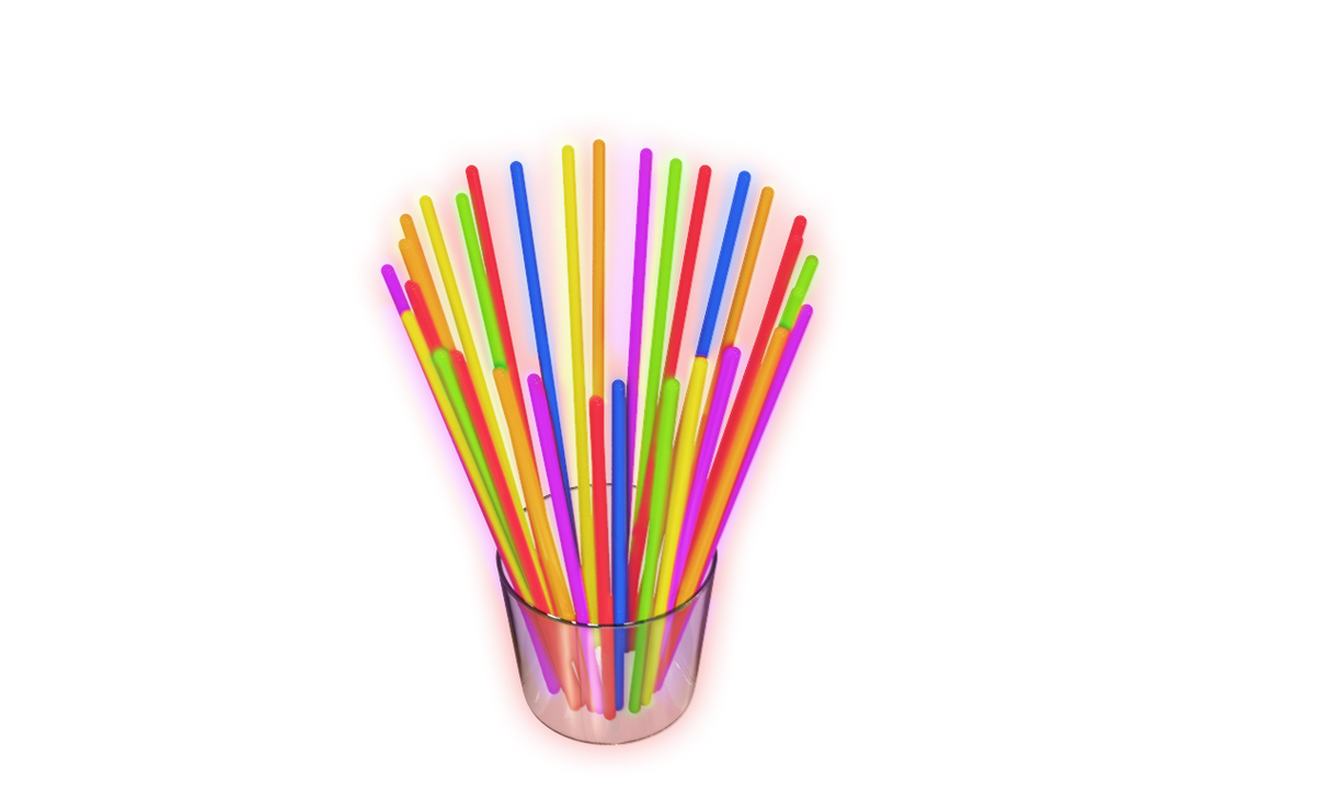 Glowstick armbånd 100 stk. (ensfargede)