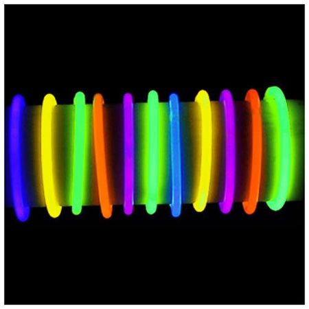 Glowstick armbånd 100 stk. (ensfargede)