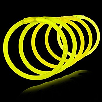 Glowstick armbånd 100 stk. (ensfargede)