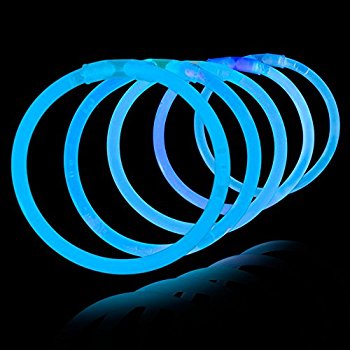 Glowstick armbånd 100 stk. (ensfargede)