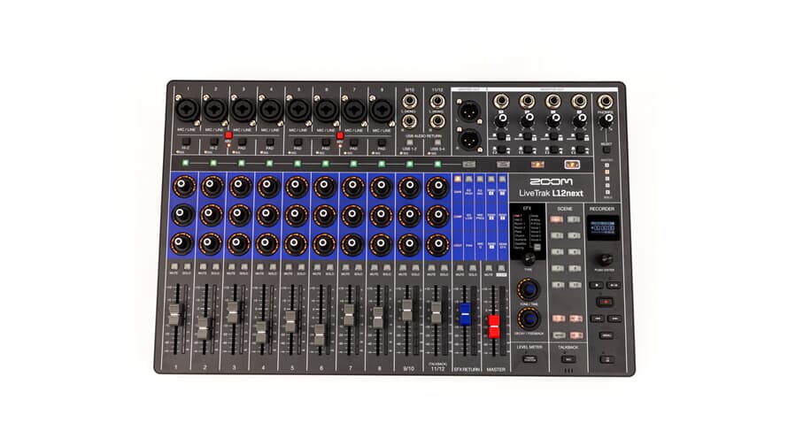 Zoom LiveTrak L12next digitale miksere og opptaker