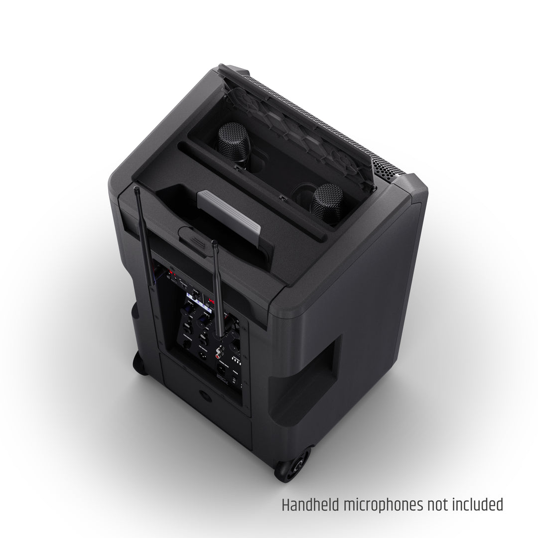 LD Systems ANNY® 10 BPH 2 B5 - 10" bærbart, batteridrevet Bluetooth® PA-system med mixer og 2x headsetmikrofoner (inkl. bodypacks)