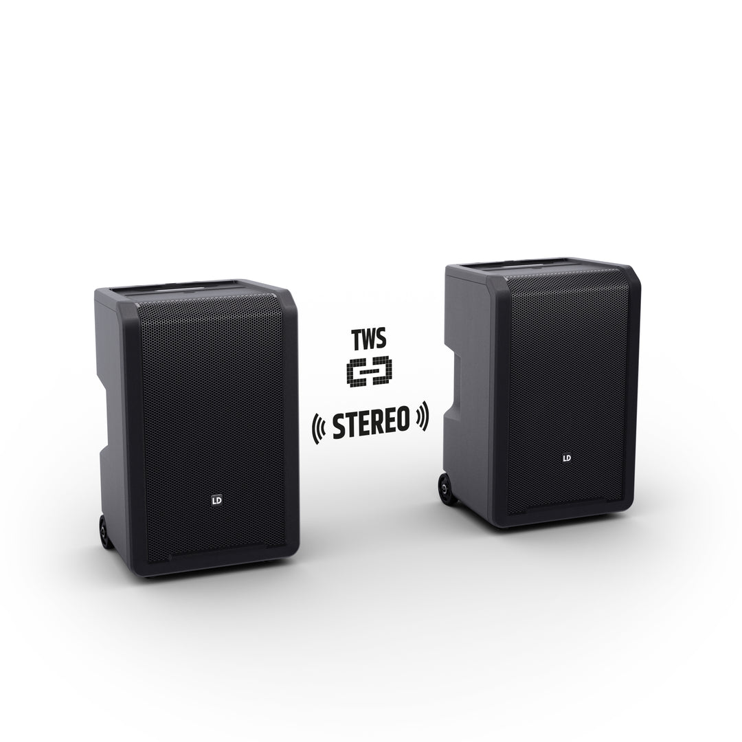 LD Systems ANNY® 10 BPH 2 B5 - 10" bærbart, batteridrevet Bluetooth® PA-system med mixer og 2x headsetmikrofoner (inkl. bodypacks)