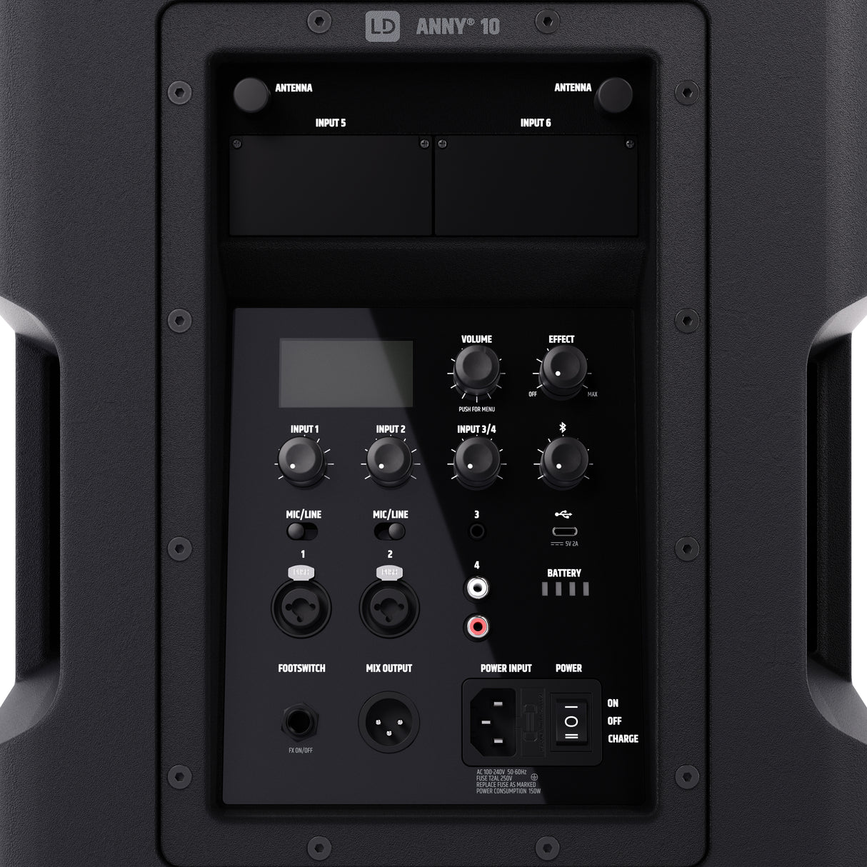 LD Systems ANNY® 10 - 10" bærbart batteridrevet Bluetooth® PA-system med mikser