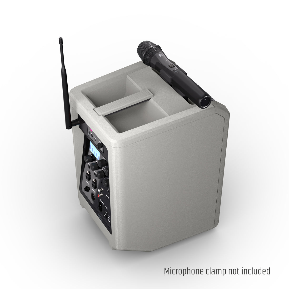 LD Systems ANNY® 8 HHD B5 G - Bærbar batteridrevet Bluetooth® PA-høyttaler med mikser og 1x trådløs håndholdt mikrofon, Urban Grey