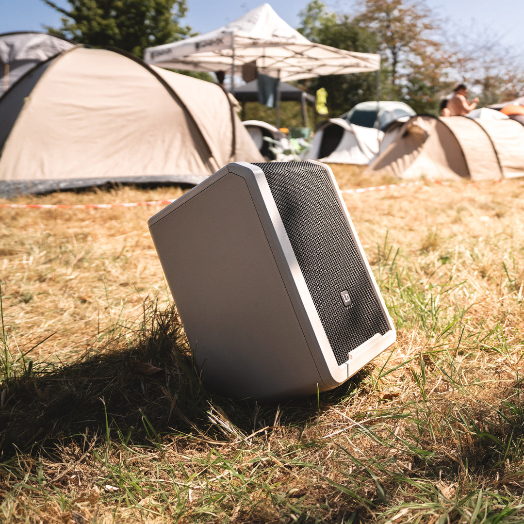 LD Systems ANNY® 8 HHD B8 G - Bærbar batteridrevet Bluetooth® PA-høyttaler med mikser og 1 trådløs håndholdt mikrofon, Urban Grey