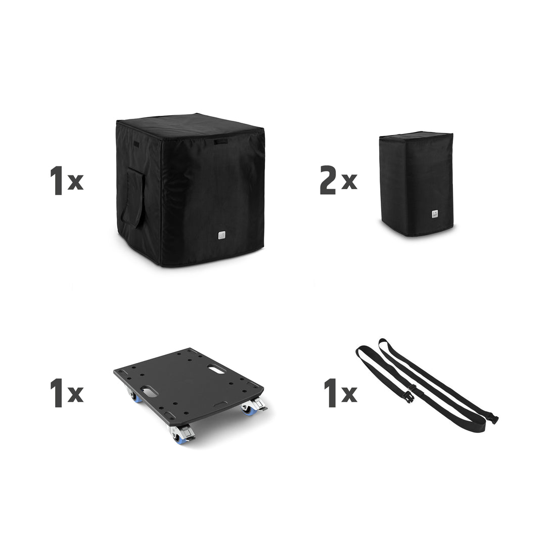 LD Systems DAVE 12 G4X BAG SET - Transportsett med hjulplate og beskyttelsestrekk til DAVE 12 G4X