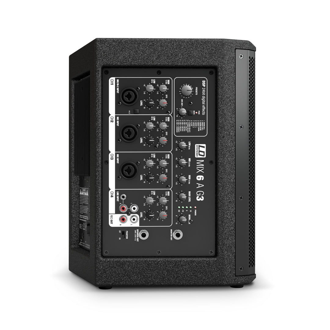 LD Systems MIX 6 A G3 - Aktiv 2-veis høyttaler med integrert 4-kanals mikser