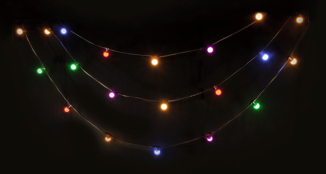 LED-lyskjede (flerfarget, 10m)