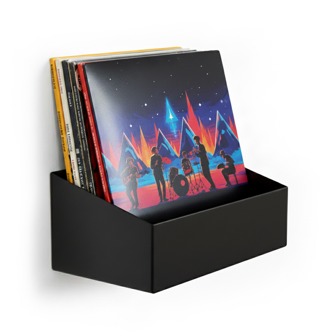 Studio 57 Vinyl Vegghylle Large (svart)