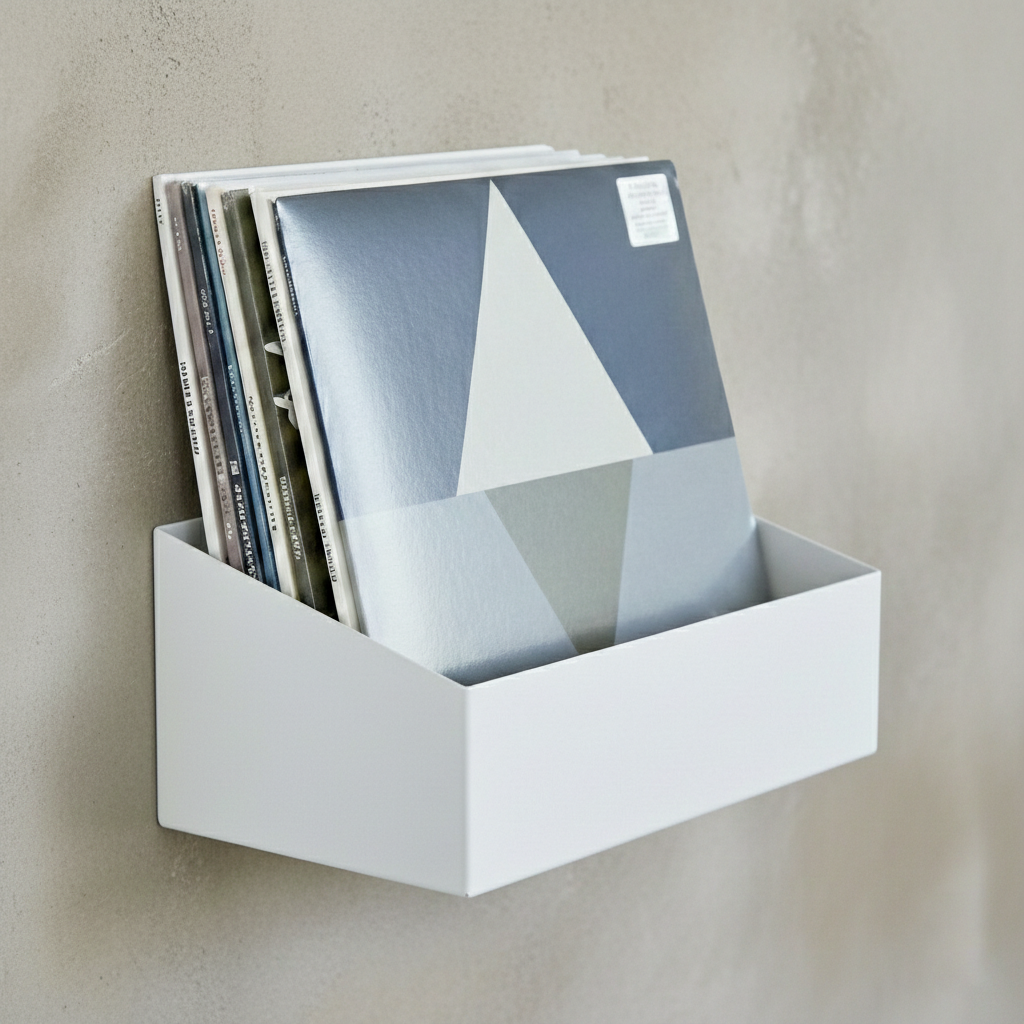 Studio 57 Vinyl Vegghylle Large (hvit)