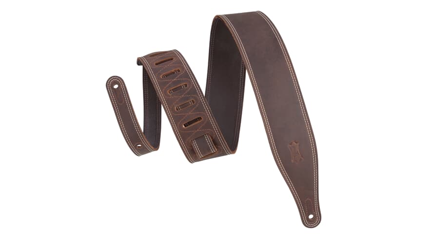 Levys M17BDS gitarrem 2 1/2", dark brown pull up